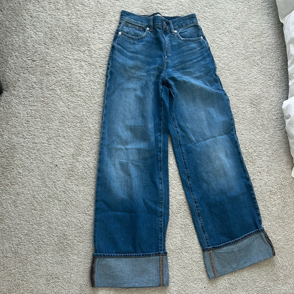 Madewell very wide leg denim jeans